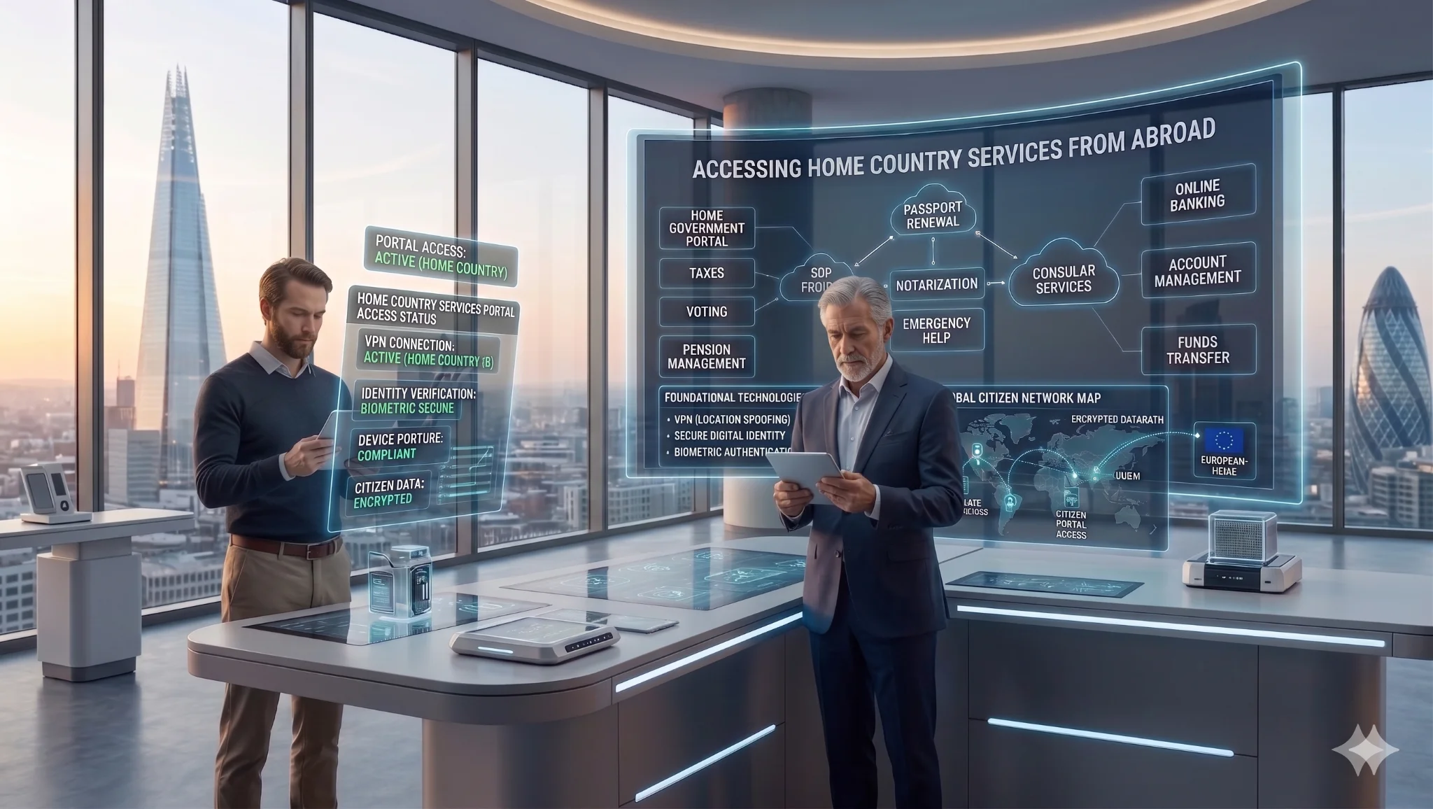 How to access home country services from abroad